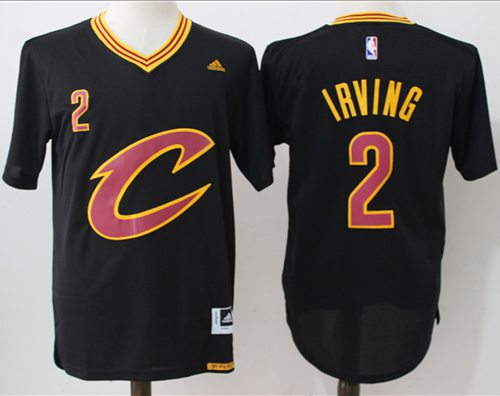 Cavaliers #2 Kyrie Irving Black Short Sleeve C Stitched NBA Jersey ...