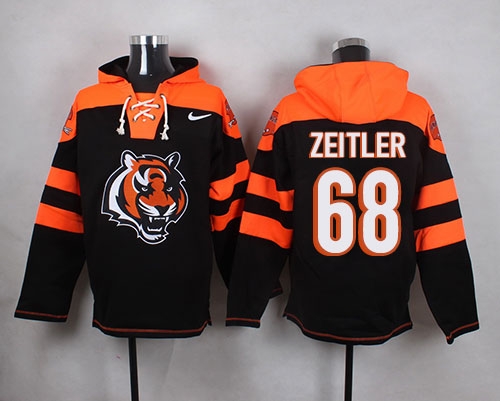 Nike Bengals 68 Kevin Zeitler Black Player Pullover NFL