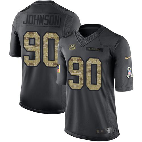 Nike Bengals #90 Michael Johnson Black Men’s Stitched NFL Limited 2016 ...