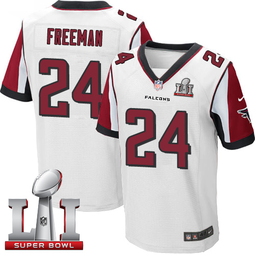 Nike Falcons #24 Devonta Freeman White Super Bowl LI 51 Men’s Stitched