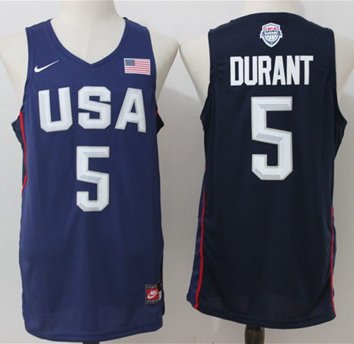 Nike Team USA #5 Kevin Durant Navy Blue 2016 Dream Team Stitched NBA ...