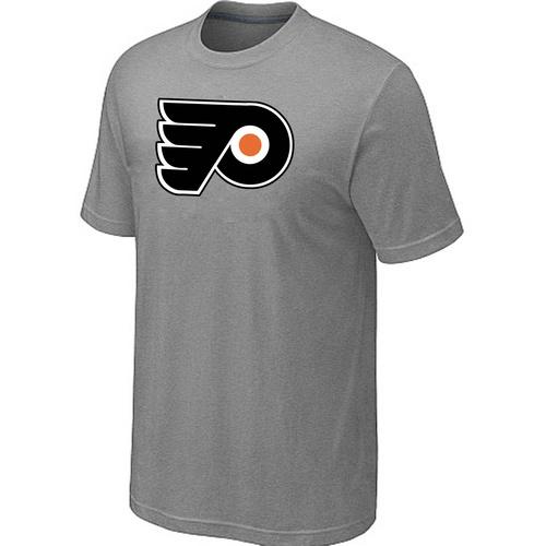 Philadelphia Flyers Big & Tall Logo Grey NHL T-Shirts | Cheap Authentic ...